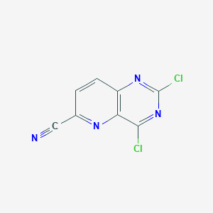 molecular formula C8H2Cl2N4 B13936930 2,4-Dichloropyrido[3,2-d]pyrimidine-6-carbonitrile 