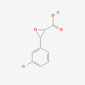 molecular formula C9H7BrO3 B1393694 3-(3-Bromophenyl)oxirane-2-carboxylic acid CAS No. 1287217-71-3