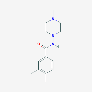 3,4-dimethyl-N-(4-methylpiperazin-1-yl)benzamide