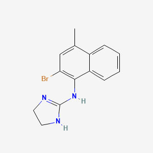 molecular formula C14H14BrN3 B13936974 N-(2-Bromo-4-methylnaphthalen-1-yl)-4,5-dihydro-1H-imidazol-2-amine 