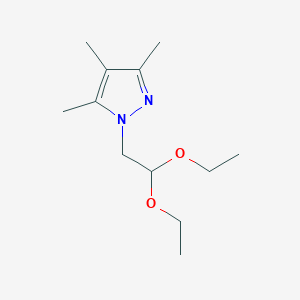 molecular formula C12H22N2O2 B1393701 1-(2,2-二乙氧基乙基)-3,4,5-三甲基-1H-吡唑 CAS No. 1255147-71-7