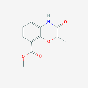 molecular formula C11H11NO4 B1393705 methyl 2-methyl-3-oxo-3,4-dihydro-2H-1,4-benzoxazine-8-carboxylate CAS No. 1257535-36-6
