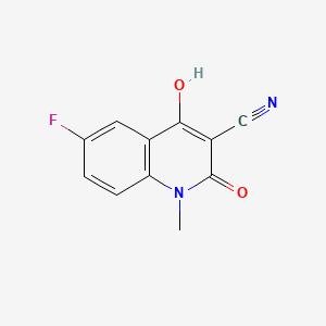 6-Fluoro-1,2-dihydro-4-hydroxy-1-methyl-2-oxo-3-quinolinecarbonitrile