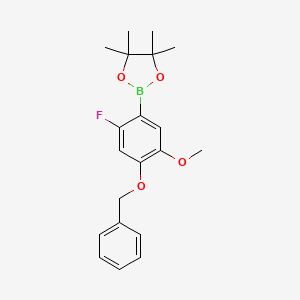 2-(4-(Benzyloxy)-2-fluoro-5-methoxyphenyl)-4,4,5,5-tetramethyl-1,3,2-dioxaborolane