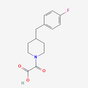 molecular formula C14H16FNO3 B1393714 [4-(4-氟苄基)哌啶-1-基](氧代)乙酸 CAS No. 496054-85-4