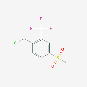 molecular formula C9H8ClF3O2S B1393717 1-(Chloromethyl)-4-(methylsulfonyl)-2-(trifluoromethyl)benzene CAS No. 1086389-83-4