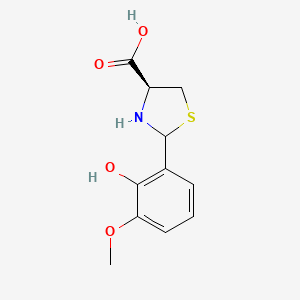 molecular formula C11H13NO4S B1393722 (4S)-2-(2-羟基-3-甲氧基苯基)-1,3-噻唑烷-4-羧酸 CAS No. 1265908-02-8
