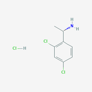 molecular formula C8H10Cl3N B1393723 (S)-1-(2,4-二氯苯基)乙胺盐酸盐 CAS No. 844647-34-3