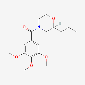 molecular formula C17H25NO5 B13937280 2-Propyl-4-(3,4,5-trimethoxybenzoyl)morpholine CAS No. 64039-17-4