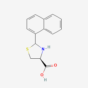 molecular formula C14H13NO2S B1393733 (4S)-2-(1-naphthyl)-1,3-thiazolidine-4-carboxylic acid CAS No. 1265908-04-0