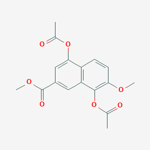 2-Naphthalenecarboxylic acid, 4,8-bis(acetyloxy)-7-methoxy-, methyl ester