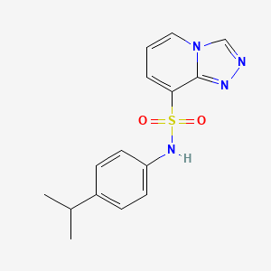molecular formula C15H16N4O2S B1393740 N-[4-(propan-2-yl)phenyl][1,2,4]triazolo[4,3-a]pyridine-8-sulfonamide CAS No. 1325305-79-0