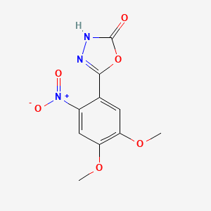 molecular formula C10H9N3O6 B1393741 5-(4,5-Dimethoxy-2-nitrophenyl)-1,3,4-oxadiazol-2(3H)-one CAS No. 1216654-38-4