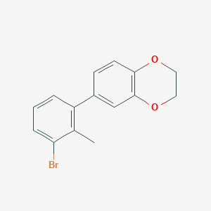 6-(3-Bromo-2-methylphenyl)-2,3-dihydro-1,4-benzodioxin