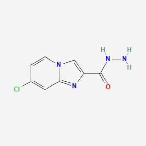 molecular formula C8H7ClN4O B1393742 7-Chloroimidazo[1,2-a]pyridine-2-carbohydrazide CAS No. 1215727-61-9
