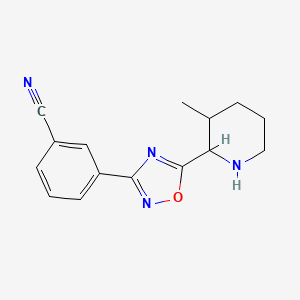 3-[5-(3-Methyl-piperidin-2-yl)-[1,2,4]oxadiazol-3-yl]-benzonitrile