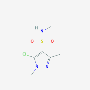 molecular formula C7H12ClN3O2S B1393749 5-Chloro-N-ethyl-1,3-dimethyl-1H-pyrazole-4-sulfonamide CAS No. 1215580-89-4