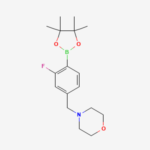 molecular formula C17H25BFNO3 B1393752 4-(3-氟-4-(4,4,5,5-四甲基-1,3,2-二氧杂硼环烷-2-基)苄基)吗啉 CAS No. 897016-97-6