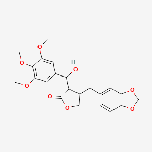 4-[(2H-1,3-Benzodioxol-5-yl)methyl]-3-[hydroxy(3,4,5-trimethoxyphenyl)methyl]oxolan-2-one