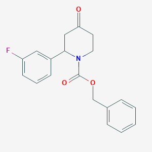 Benzyl 2-(3-fluorophenyl)-4-oxopiperidine-1-carboxylate