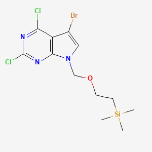 5-bromo-2,4-dichloro-7-((2-(trimethylsilyl)ethoxy)methyl)-7H-pyrrolo[2,3-d]pyrimidine