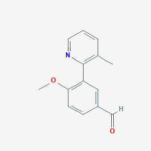 4-Methoxy-3-(3-methyl-2-pyridinyl)benzaldehyde