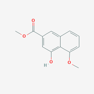 molecular formula C13H12O4 B13937562 4-Hydroxy-5-methoxy-2-naphthalenecarboxylic acid methyl ester 