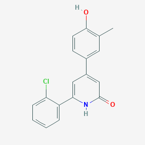 6-(2-Chlorophenyl)-4-(4-hydroxy-3-methylphenyl)pyridin-2(1h)-one