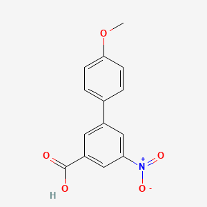 molecular formula C14H11NO5 B1393758 4'-甲氧基-5-硝基-[1,1'-联苯]-3-羧酸 CAS No. 1261915-75-6