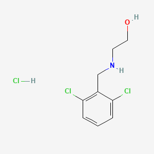 molecular formula C9H12Cl3NO B13937585 2-[(2,6-dichlorophenyl)methylamino]ethanol;hydrochloride 