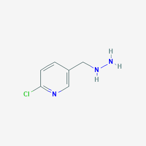 molecular formula C6H8ClN3 B1393759 2-Chloro-5-(hydrazinylmethyl)pyridine CAS No. 1057670-48-0