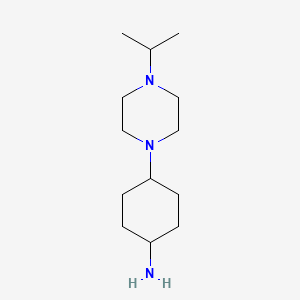 molecular formula C13H27N3 B13937597 4-[4-(1-Methylethyl)-1-piperazinyl]-cyclohexanamine 