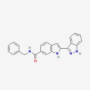 N-benzyl-2-(1H-indazol-3-yl)-1H-indole-6-carboxamide