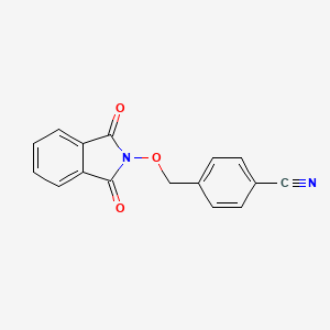 molecular formula C16H10N2O3 B1393760 4-{[(1,3-Dioxo-1,3-dihydro-2H-isoindol-2-yl)oxy]methyl}benzonitrile CAS No. 2086-27-3