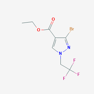 molecular formula C8H8BrF3N2O2 B13937612 Ethyl 3-bromo-1-(2,2,2-trifluoroethyl)-1H-pyrazole-4-carboxylate 