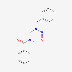 molecular formula C15H15N3O2 B13937661 Benzamide, N-((nitroso(phenylmethyl)amino)methyl)- CAS No. 59665-06-4