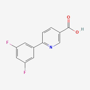 molecular formula C12H7F2NO2 B1393776 6-(3,5-二氟苯基)吡啶-3-羧酸 CAS No. 1033844-89-1