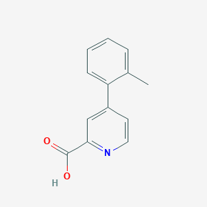 molecular formula C13H11NO2 B1393778 4-(2-甲基苯基)吡啶-2-羧酸 CAS No. 1255634-33-3