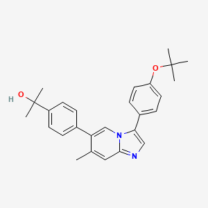 2-(4-(3-(4-(Tert-butoxy)phenyl)-7-methylimidazo[1,2-a]pyridin-6-yl)phenyl)propan-2-ol