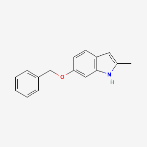 molecular formula C16H15NO B13937815 6-(Phenylmethoxy)-2-methylindole CAS No. 57330-46-8