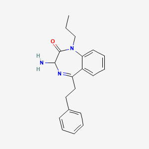 3-Amino-1,3-dihydro-5-(2-phenylethyl)-1-propyl-2H-1,4-benzodiazepin-2-one