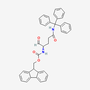 molecular formula C39H34N2O4 B1393784 (S)-2-(9H-芴-9-基甲氧羰基氨基)-5-氧代-5-(三苯甲胺)戊醛 CAS No. 334918-39-7