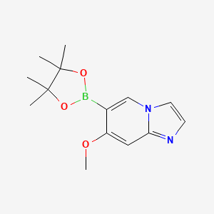 7-Methoxy-6-(4,4,5,5-tetramethyl-1,3,2-dioxaborolan-2-yl)imidazo[1,2-a]pyridine