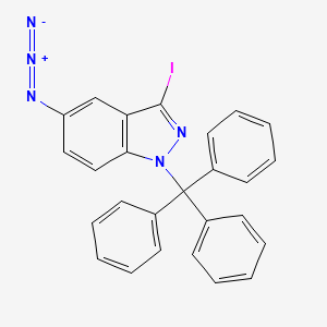 molecular formula C26H18IN5 B13937905 5-Azido-3-iodo-1-trityl-1H-indazole 