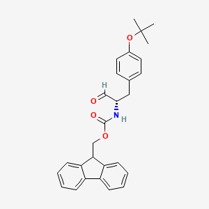 molecular formula C28H29NO4 B1393791 (S)-(9H-Fluoren-9-yl)methyl (1-(4-(tert-butoxy)phenyl)-3-oxopropan-2-yl)carbamate CAS No. 154524-72-8