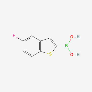 molecular formula C8H6BFO2S B1393792 5-氟苯并[b]噻吩-2-基硼酸 CAS No. 501944-42-9