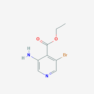 molecular formula C8H9BrN2O2 B1393797 3-氨基-5-溴异烟酸乙酯 CAS No. 1257535-56-0