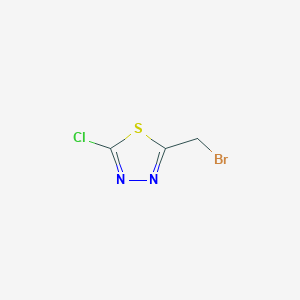 molecular formula C3H2BrClN2S B13937995 2-(Bromomethyl)-5-chloro-1,3,4-thiadiazole 