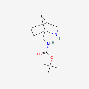 molecular formula C12H22N2O2 B1393801 叔丁基 2-氮杂双环[2.2.1]庚-1-基甲基氨基甲酸酯 CAS No. 1221725-82-1
