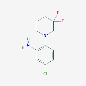 molecular formula C11H13ClF2N2 B13938019 5-Chloro-2-(3,3-difluoropiperidin-1-yl)aniline 